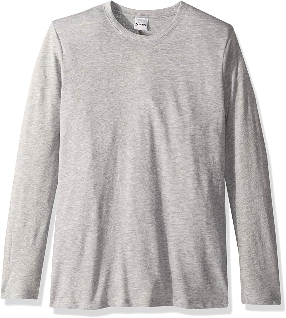 Soffe Men's Tri-Blend Long Sleeve Crew Neck Tee