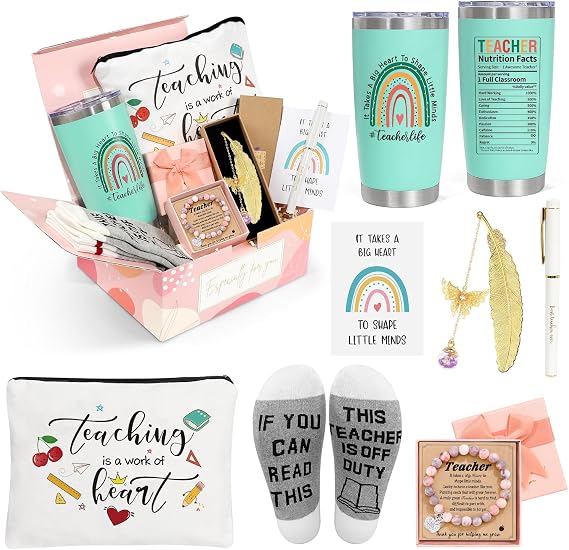 UAREHIBY Teacher Appreciation Gifts for Women, Teacher Gifts, 20 OZ Teacher's Tumbler for Teachers Birthday, Back to School Thank You Gift, Teachers Valentines Day Christmas Gift Idea