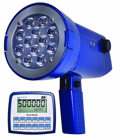 Monarch Nova-Strobe DBL LED Portable Stroboscope, with NIST Certificate of Calibration, 9" L x 3.66" W x 3.56" H