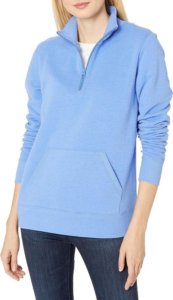 Amazon Essentials Women's Long-Sleeve Fleece Quarter-Zip Jumper (Available in Plus Sizes)