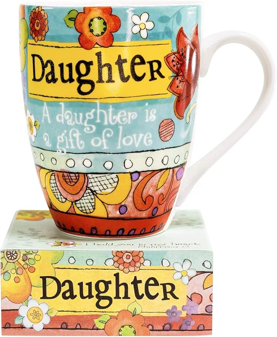 Divinity Boutique Ceramic Mug Mug & Note Stack, Daughter, 12 ounce
