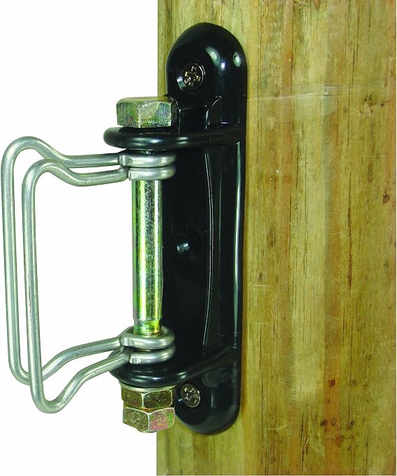 Wood Post Polytape Corner/End Insulator, 2-Inch, Black