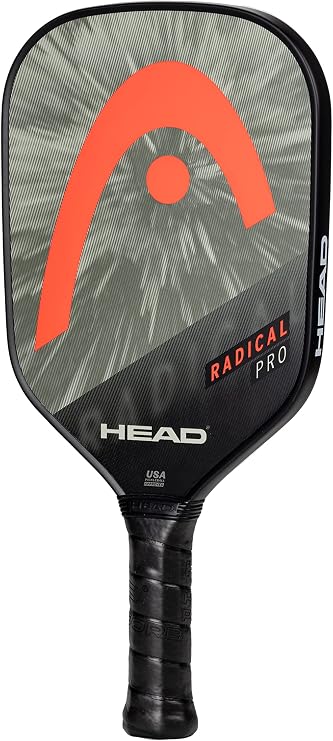 HEAD ファイバーグラスピックルボールパドル - Radical Pro テクスチャードパドル ハニカムポリマーコア&コンフォートグリップ付き