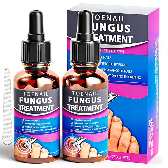 Toenail Fungus Treatment, Toenail Fungus Treatment Extra Strength, and Foot Fungus Treatment Extra Strengthplus Safely & Gently Nail Repair for Toenails and Fingernails (2-Pack) with File