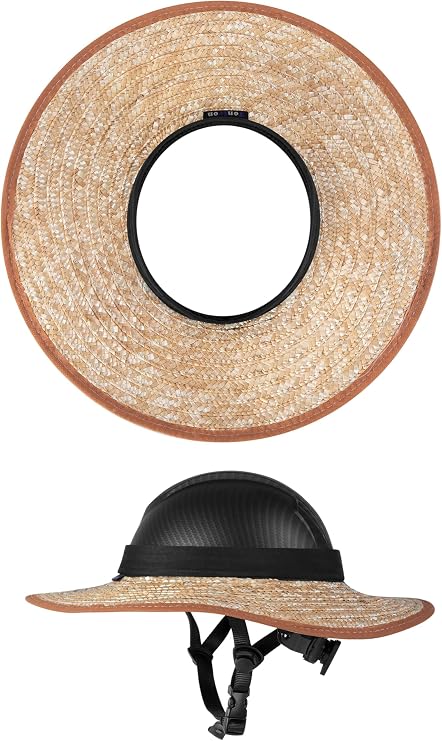 Tontron Hard Hat Sun Shade,Full Brim Straw Visor