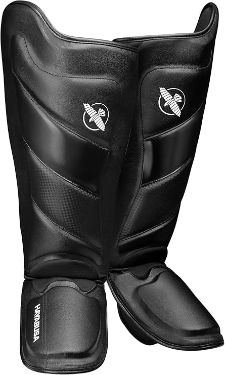 Hayabusa T3 Striking Shinguards - Men and Women | MMA Protection, Muay Thai Kickboxing, Sparring Pads, Martial Arts Gear, Adjustable Straps, Impact Padding, Elastic Fit