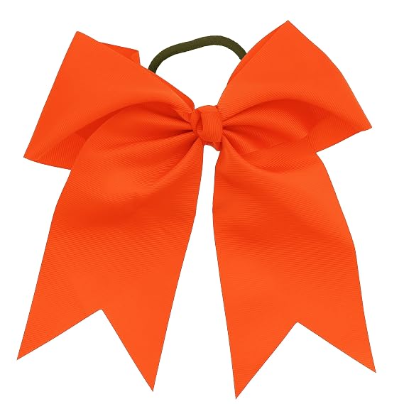 Motique Accessories Jumbo Bow Pony with Tails (Dark Orange)