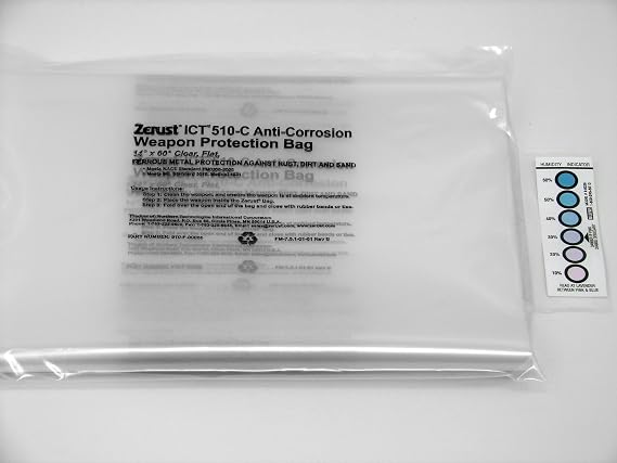 Zerust VCI Weapon Portection Bag, 14" x 60", Plain End Closure, 5 Pack