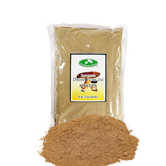 Mushroom House Dried Porcini Mushroom Powder, Rich Umami Seasoning, 1 lb