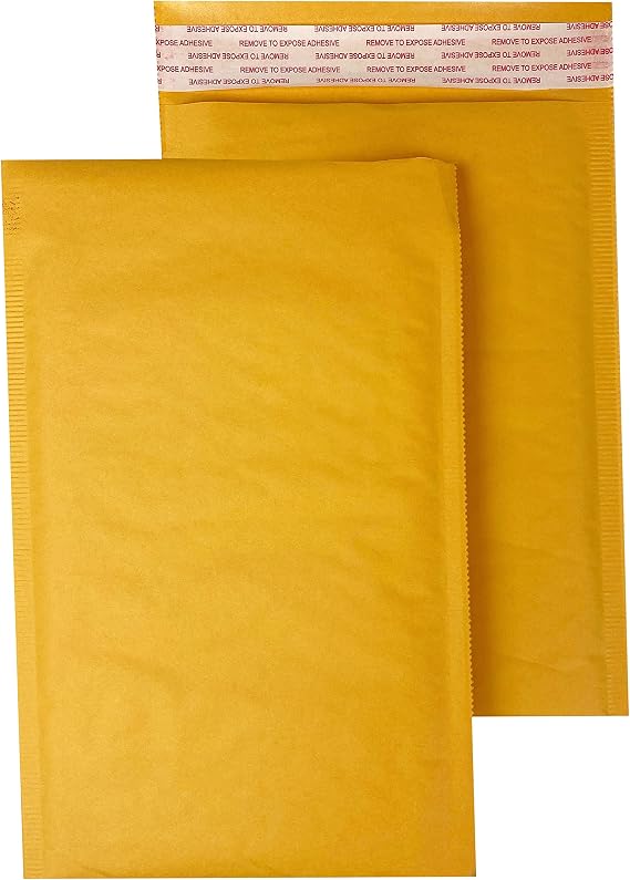 StarBoxes 20 Kraft Bubble Mailers 6x10" - #0 Self-Sealing Padded Envelopes Bags,Yellow
