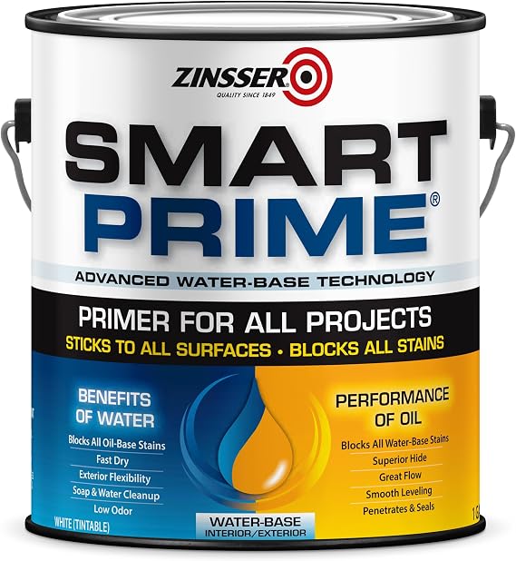Zinsser Smart Prime Water-Based Primer, 1 Gallon