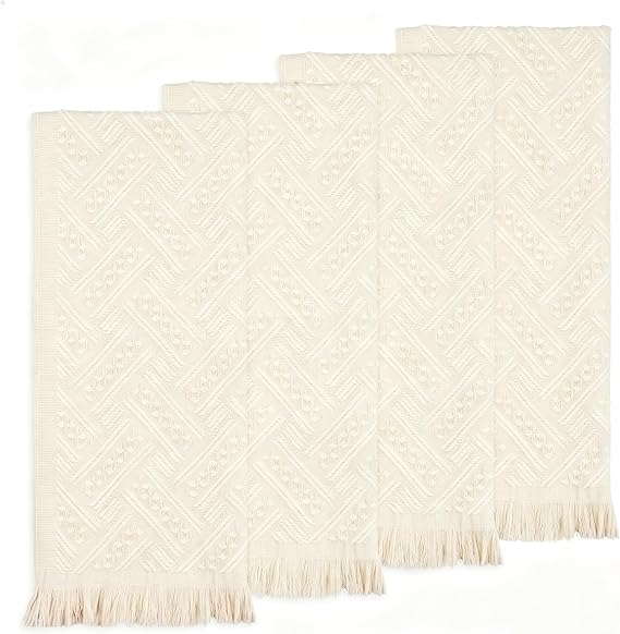 4 Pack Boho Bathroom Decor Hand Towels