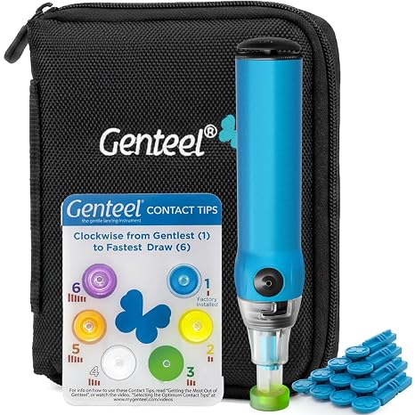 Genteel Lancing Device, Pain-Free Alternate-Site Blood Sampling Solution