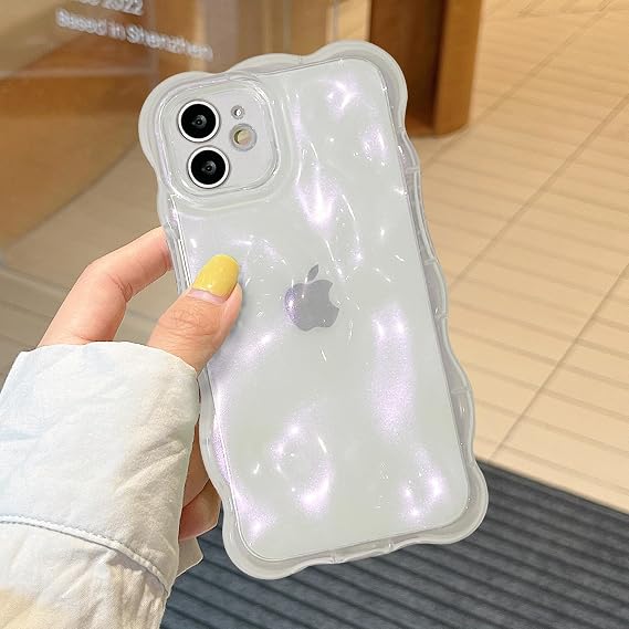 XIZYO for iPhone 11 Case Cute Wave 6.1 Inch, Clear Pink