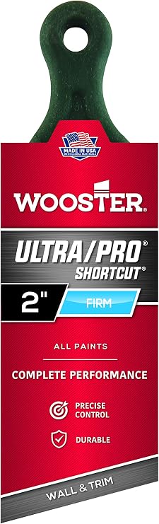 Wooster Brush 4187-2 Ultra/Pro Firm Shortcut Angle Sash Paintbrush, 2-Inch, 2 Inch, Brown,Green,Purple