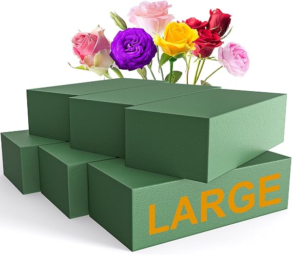 Large 6 Pack Floral Flower Foam Blocks, Styrofoam for Flower Arrangements