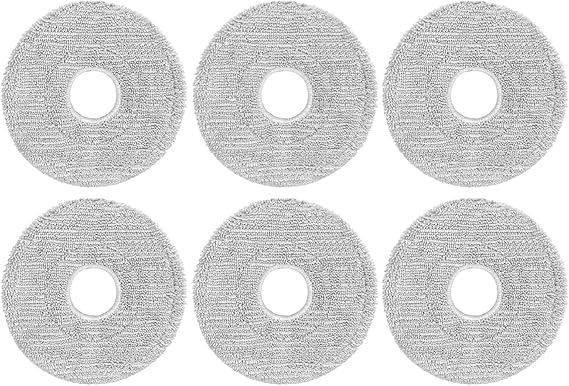 Microfiber Mop Cloths For Xiaomi for MIJIA H50 Pro 0V42GL Robot Vacuum, Washable Reusable Cleaning Pads For Dust Pet Hair On Hard Floors, Precise Fit Quick Attach, 8 Pack(6psc)