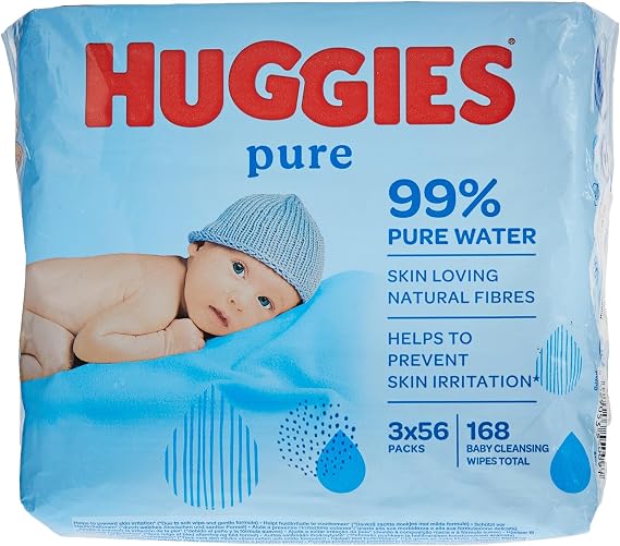 Huggies Pure Wipes Triple Pack, 192 Wipes