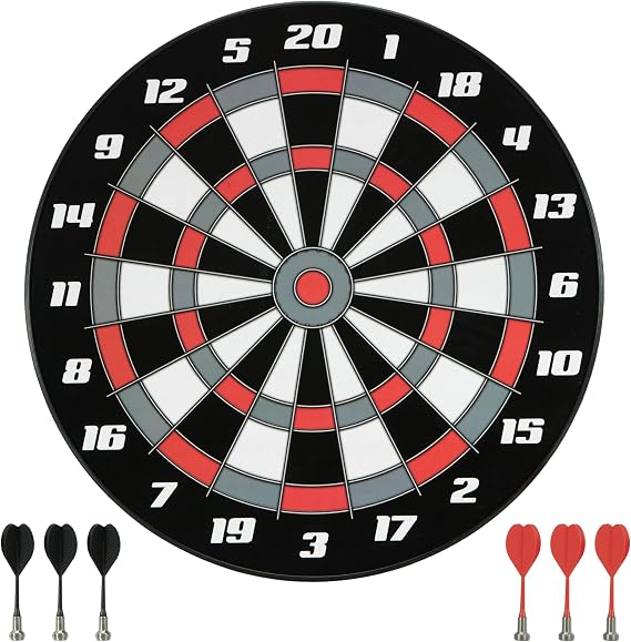 Accudart 16" Magnetic Dartboard Set Magnetic Dart Board with 6 Darts, Wall Mount Design, No Steel Tips, Ideal for Casual Play
