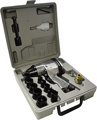 Automotive Air Impact Wrench Kit 12 inch with 16 Piece Socket Set Torque Wrench Tire Wrench