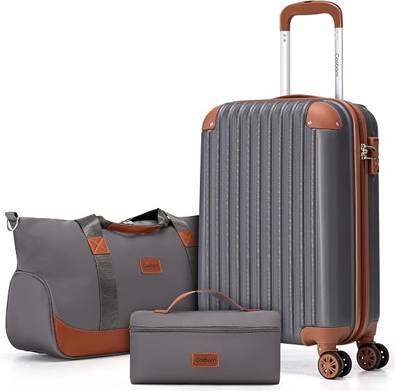 Cosbarn Carry On Luggage,3 Piece Luggage Set,22x14x9 Airline Approved