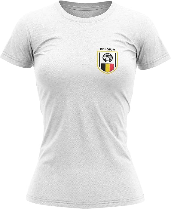 Belgium Badge Soccer Jersey Football Shirt for Women, Belgian Football Apparel, Soccer Gameday Gifts