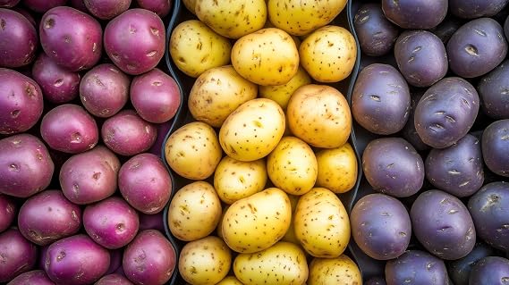 Seed Potatos Grow Pack - 3 Types, Russet, Red Pontiac, Purple Majesty - Pick the Weight You Want- Get All 3 Types (6 Pounds - 2 Pounds of Each Type) Easy to Grow, Great Flavor