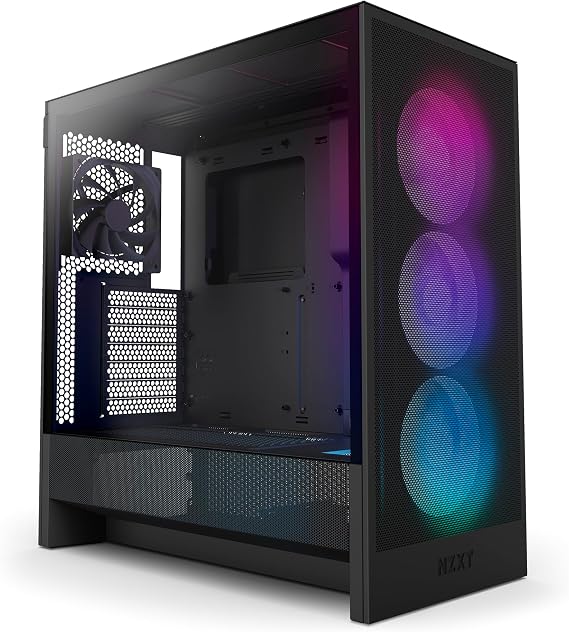 NZXT H5 Flow 2024 CC-H52FB-R1 RGB Fanlı Siyah E-ATX Oyuncu Kasası