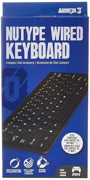 Armor3 "NuType" Wired Keyboard for PS4
