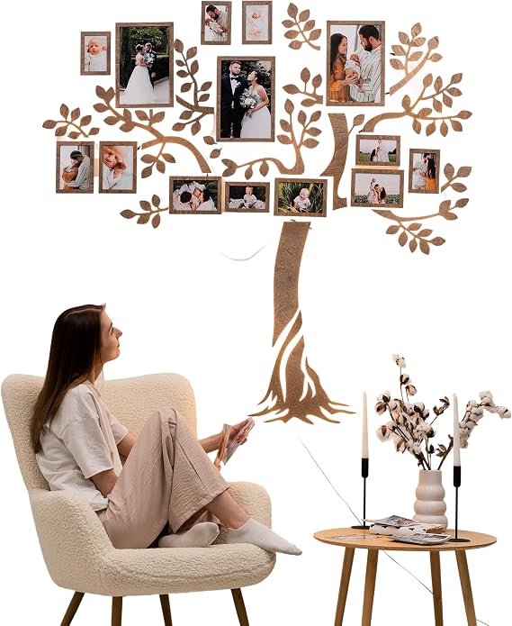 Enjoy The Wood Lighted Family Tree Wall Decor (Design 1)