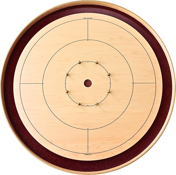 The Royal Red - Tournament Style Crokinole Board Game Set (Meets NCA Standards)
