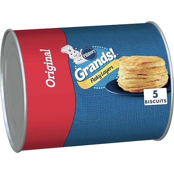 Pillsbury Grands! Flaky Layers Biscuits, Original, 5 Ct, 10.2 oz