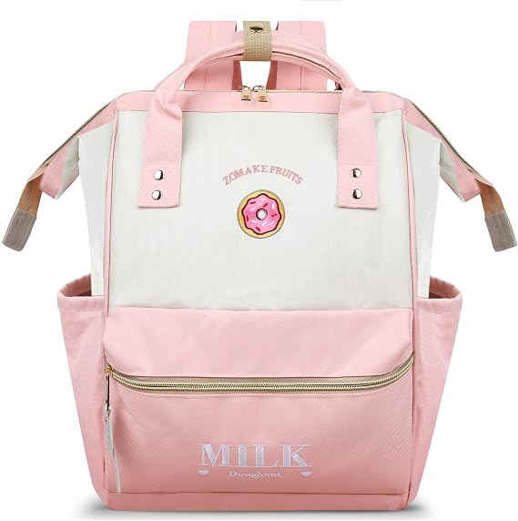 ZOMAKE 15.6 Inch Travel Laptop Backpack for Women Men, Anti Theft Water Resistant Bag Daypack Computer Bag Business Work Cute Backpacks(Donut)