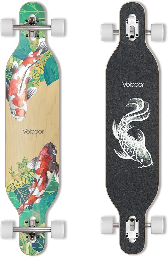VOLADOR Urban Freeride Pro Longboard| Adaptive Cruiser 42inch| North America Maple| Camber Concave Drop Through Longboard Complete| Setup for Urban Commuting