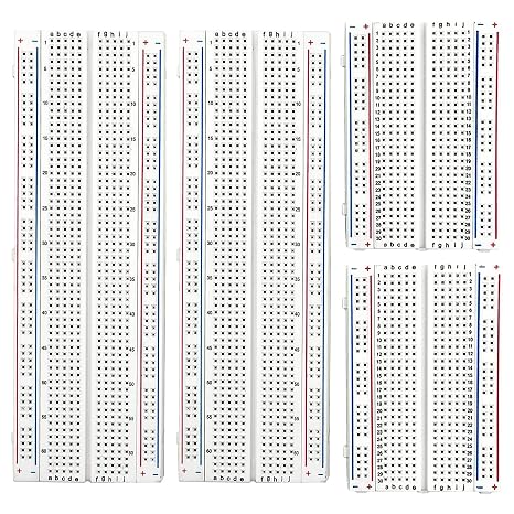 MCIGICM Breadboards, 2Pcs 830 Point & 2Pcs 400 Point Solderless Bread Board