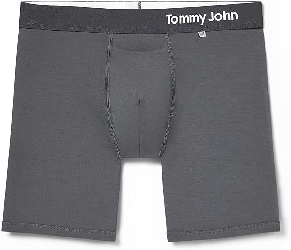 Tommy John Mens Supima Cool Cotton Underwear, Hammock Pouch with Mid-Length 6" Inseam, Comfortable Breathable Boxer Briefs
