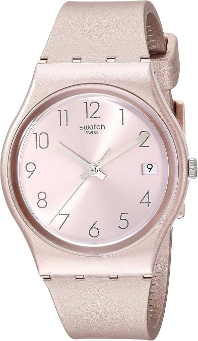 Swatch Gent Unisex Watch Casual Polymer Pink Quartz Waterproof Pinkbaya