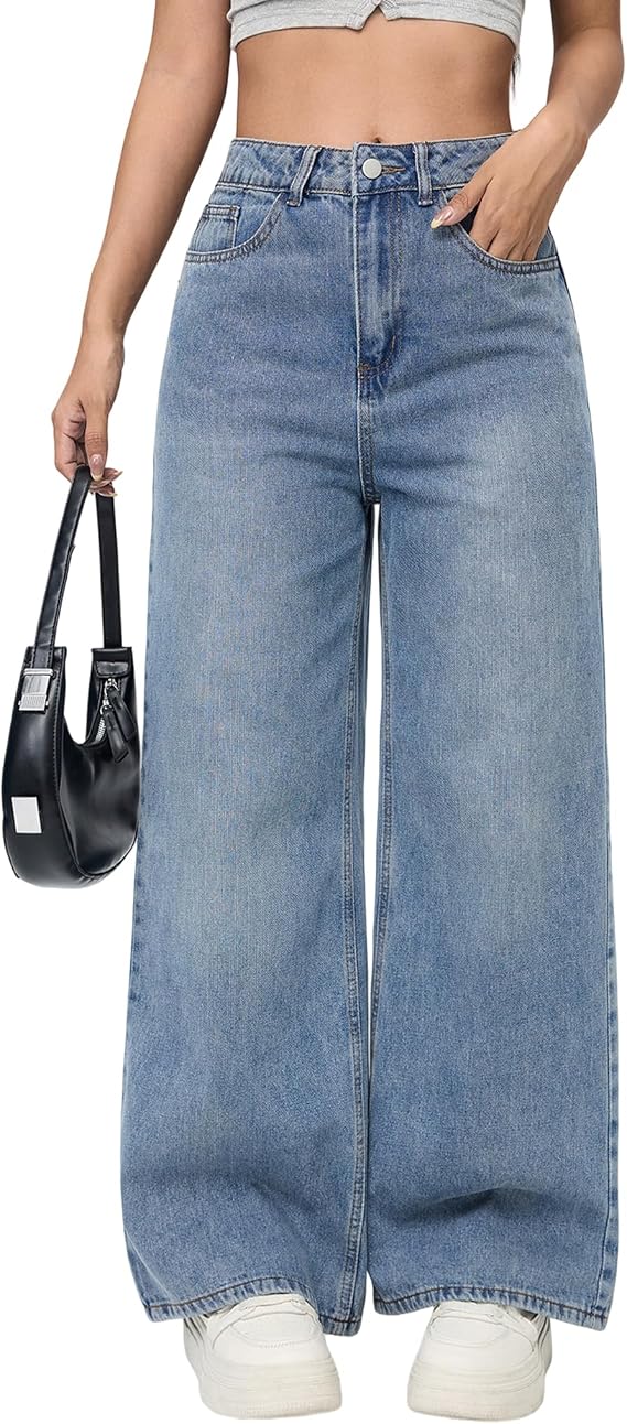 Trendy Wide Leg Jeans for Women