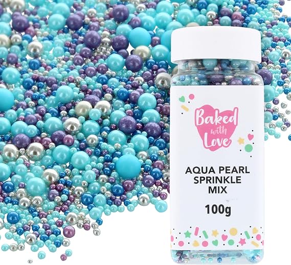 Baked with Love 100g Blue, Purple & Silver Sprinkles