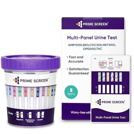 Prime Screen Multi-Drug Urine Test Kit Bundle 12 Panel Compact Cup & 6 Panel Urine Test Kit [6-Pack Total]