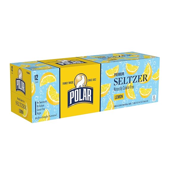 Polar Seltzer Lemon, 12 Fluid Ounce (Pack of 12)