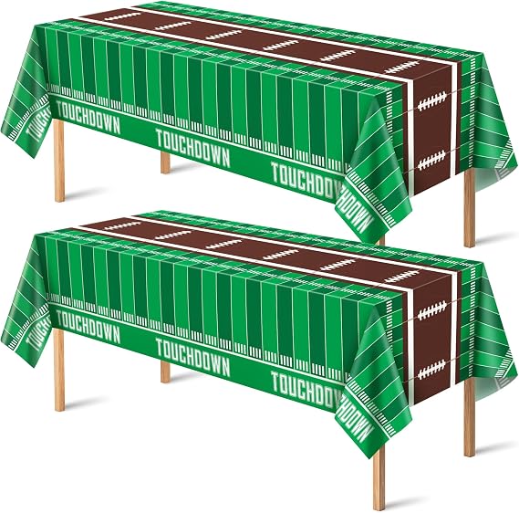 OHOME 2 Pack Super Game Bowl Party Decorations 2027 - Football Party Decorations | Football Tablecloth - Football Supplies Favors Decor Accessories for Birthday Banner Backdrop,54" X 108"