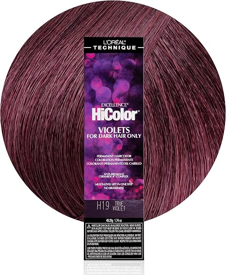 L'Oreal Paris Superior High Color Permanent Hair Color, True Violet, 1.74 oz, True Violet