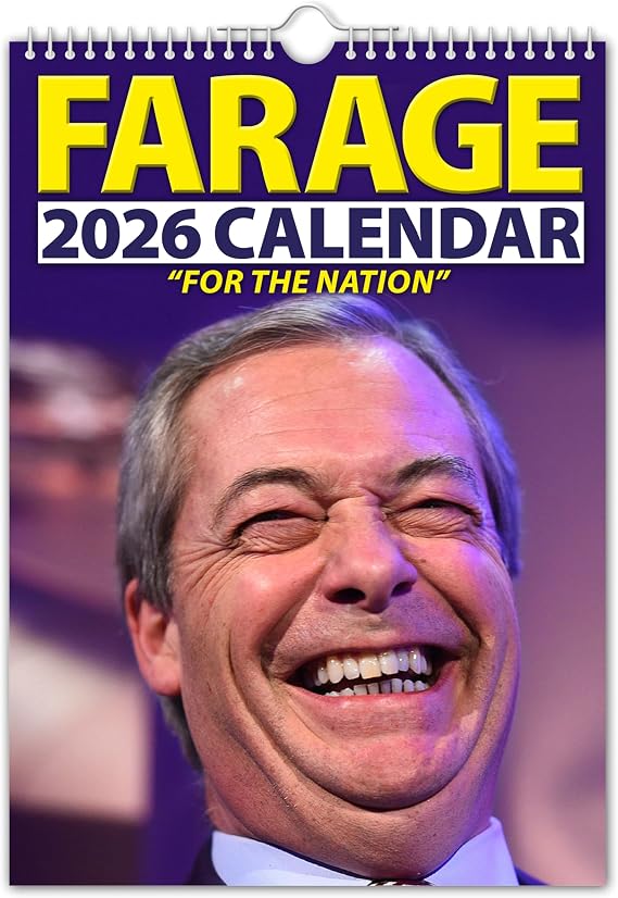 The Calendar King // Nigel Farage - 2026 Wall Calendar (Full Colour, A4 Size)***