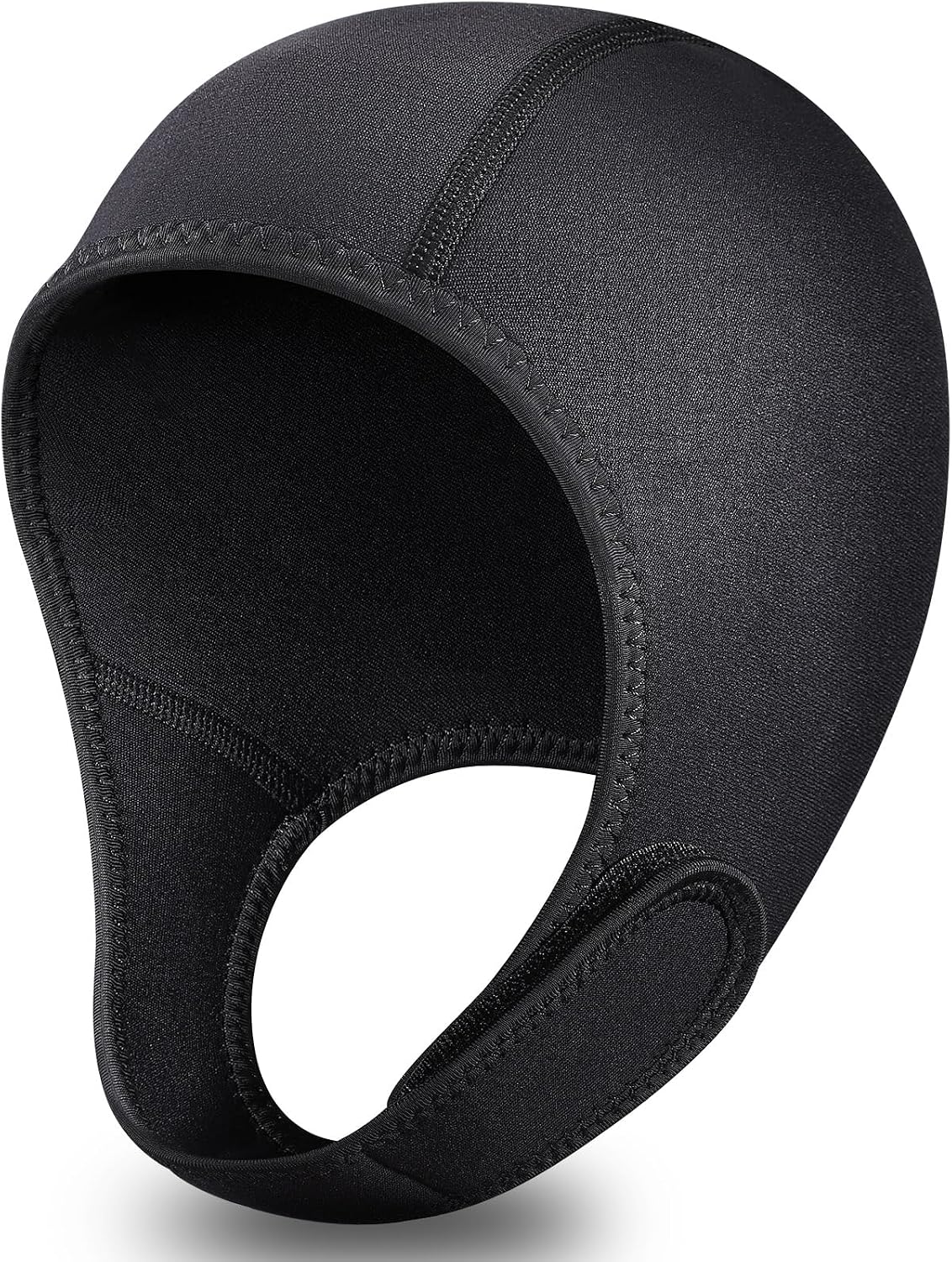 TOBWOLF Diving Hood, 2.5mm Neoprene Dive Cap Surf Cap, Stretchable Diving Cap with Chin Strap, Thermal Wetsuit Hood Cap, Surfing Hood for Water Sports, Swimming Kayaking Snorkeling Sailing Canoeing
