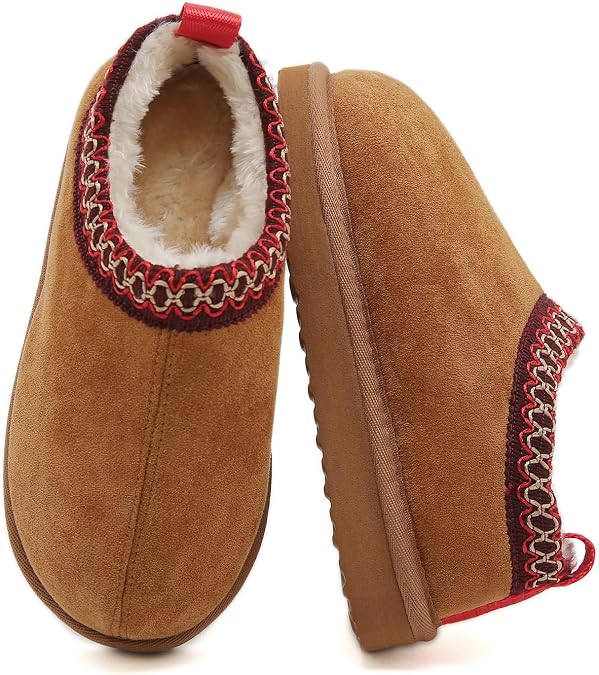 SMajong Kids Slippers Girls Boys House Shoes Fuzzy Warm