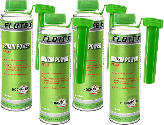 Benzin Power 4 x 250ml Additiv verbessert Verbrennung und erhöht Benzinpower