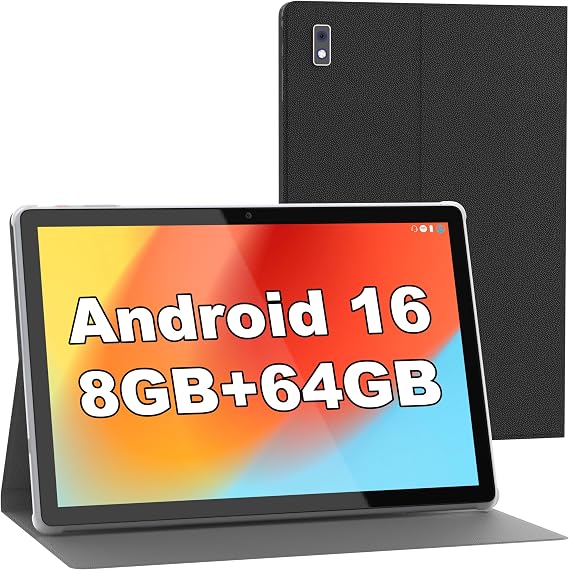 BYYBUO 10.1 inch Android 16 Tablet,8GB RAM 64GB ROM Tablets