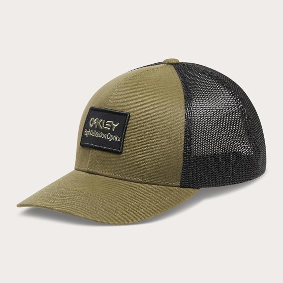 Oakley Mens B1B High Definition Optics Patch Trucker Hat, Army Green, One Size