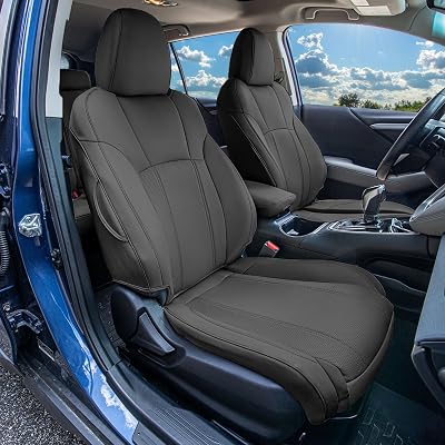 FH Group Custom Fit Seat Covers for 2020 2021 2022 2023 2024 2025 Subaru Outback, Seat Covers Full Set for Subaru Outback, Black Faux Leather